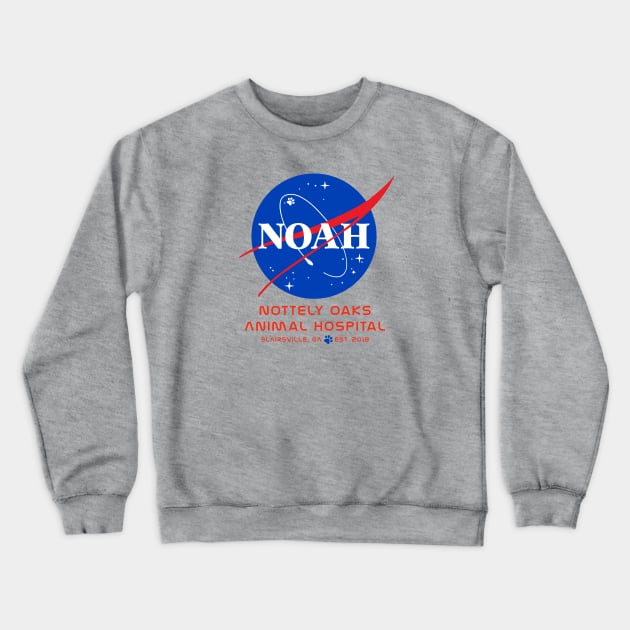 NOAH in Space Crewneck Sweatshirt by Nottely Oaks Animal Hospital